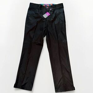 New Aristo Eighteen Pants Mens 36 Black Reno 2 Golf Pockets Straight Leg